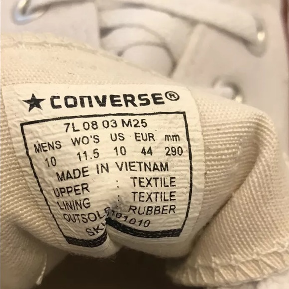 Converse Chuck Taylor All Star White Low Top Sneakers M10/ W11.5 - Picture 10 of 10